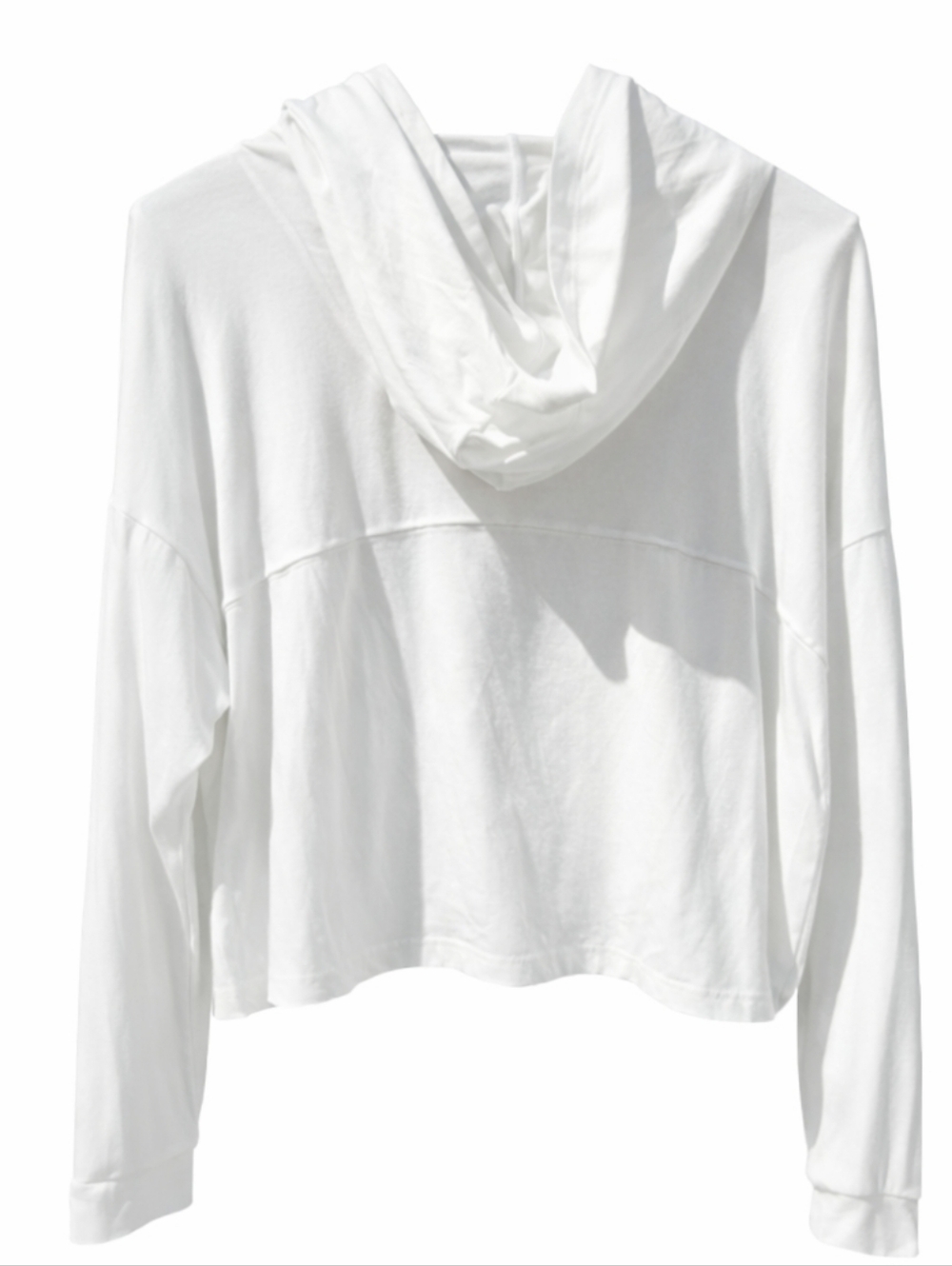 Butter by good hYOUman California Cropped Hoodie NWT S White Graphic Sweatshirt - Picture 3 of 10